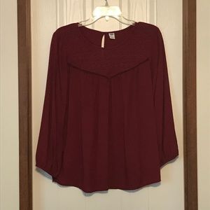 SALE Old Navy Wine Colored Blouse Size S